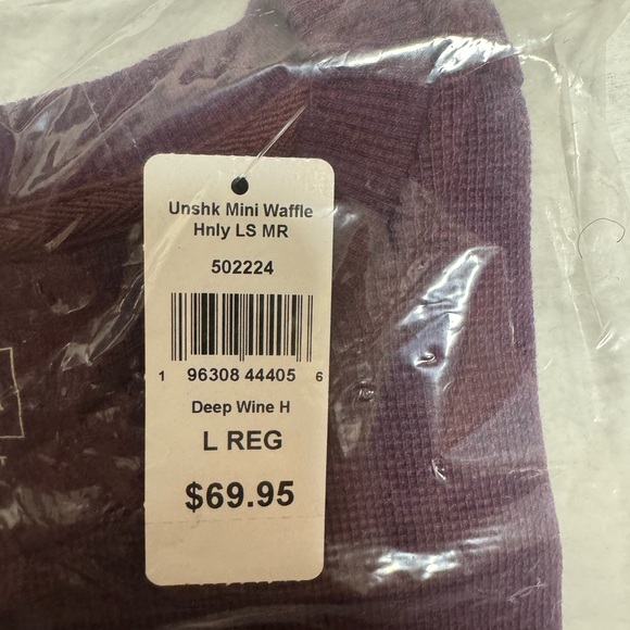 L.L. Bean Purple Henley Shirt - Picture 5 of 5